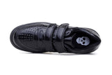 'Paramount' matte black vegan low-top sneaker with velcro straps by King55 - Vegan Style