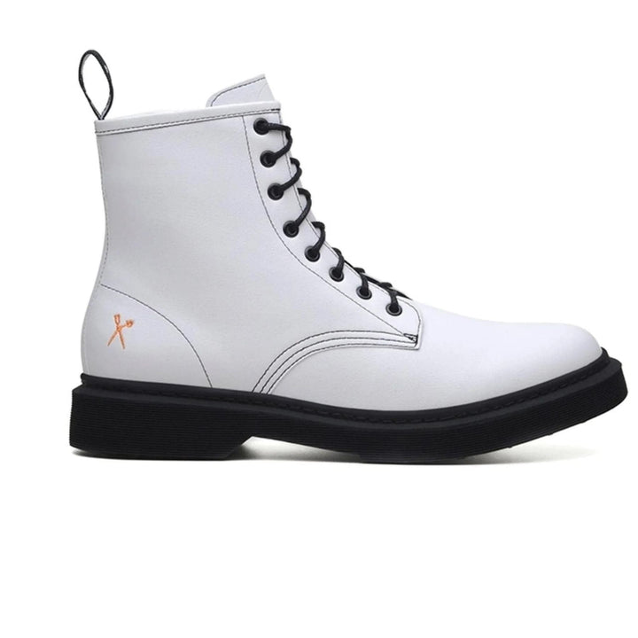 'London 2' Vegan Lace-Up Boot by King55 - White