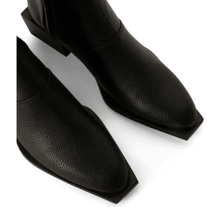 'Otis' men's vegan boots with edgy geometric outersole by Matt and Nat - black