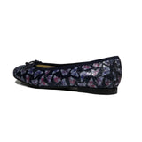 'Madi' vegan textile ballet flat by Zette Shoes - deep navy - Vegan Style