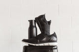 'Caspar' - men's vegan sneaker by Zette Shoes - black with white sole - Vegan Style