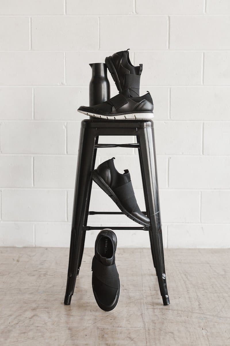 'Caspar' - men's vegan sneaker by Zette Shoes - black - Vegan Style