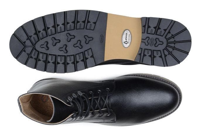 'Robert' vegan men's lace-up boots by Ahimsa - black - Vegan Style