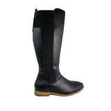 'Holly' vegan leather knee-high riding boot by Zette Shoes - black