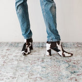 'Rachel' vegan Chelsea bootie by Zette Shoes - velvet cow print