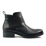 'Sophie' vegan-leather Chelsea bootie by Zette Shoes - black