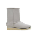 'Willow' high-quality fur-lined slipper boot - silver
